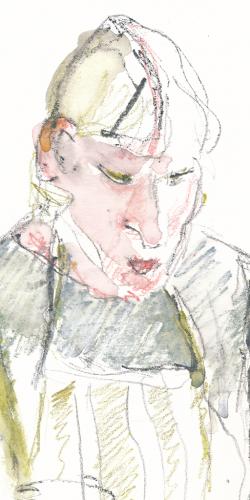 Aquarell, Aquarellstift,
9,5 x 18,5 cm